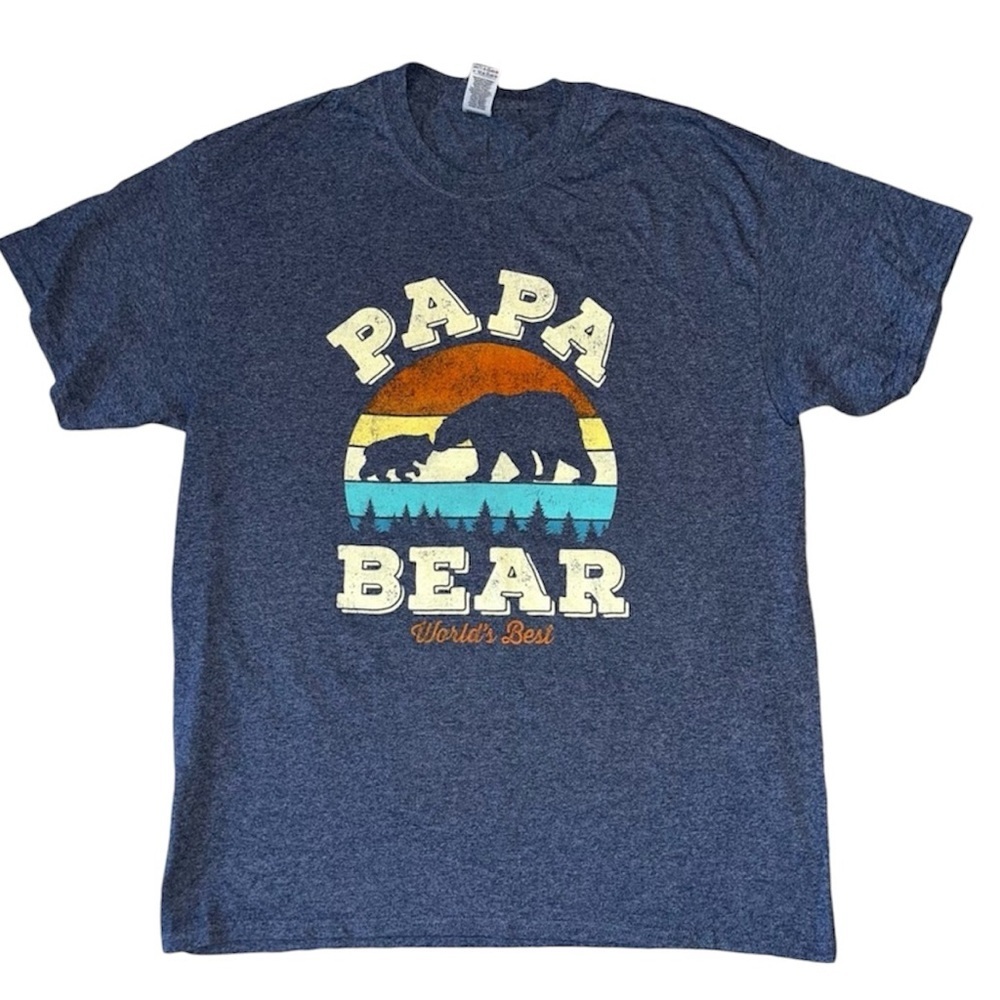 Papa Bear World’s Best T-Shirt Sz L